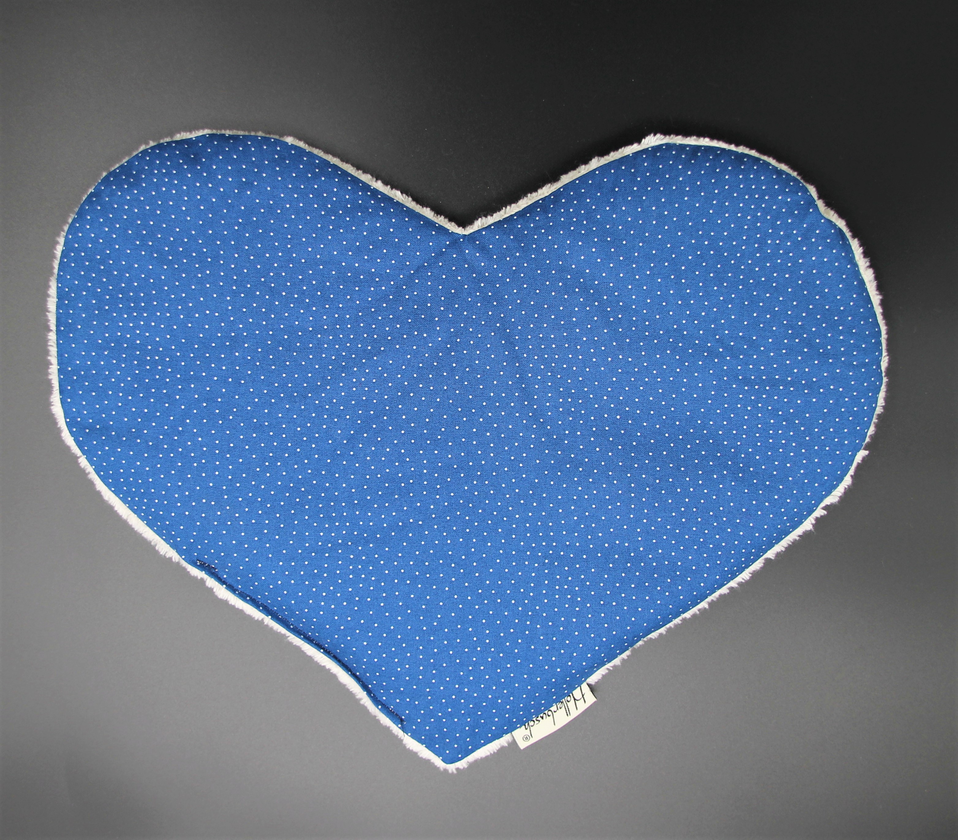 Kirschkernherz blau / Pünktchen