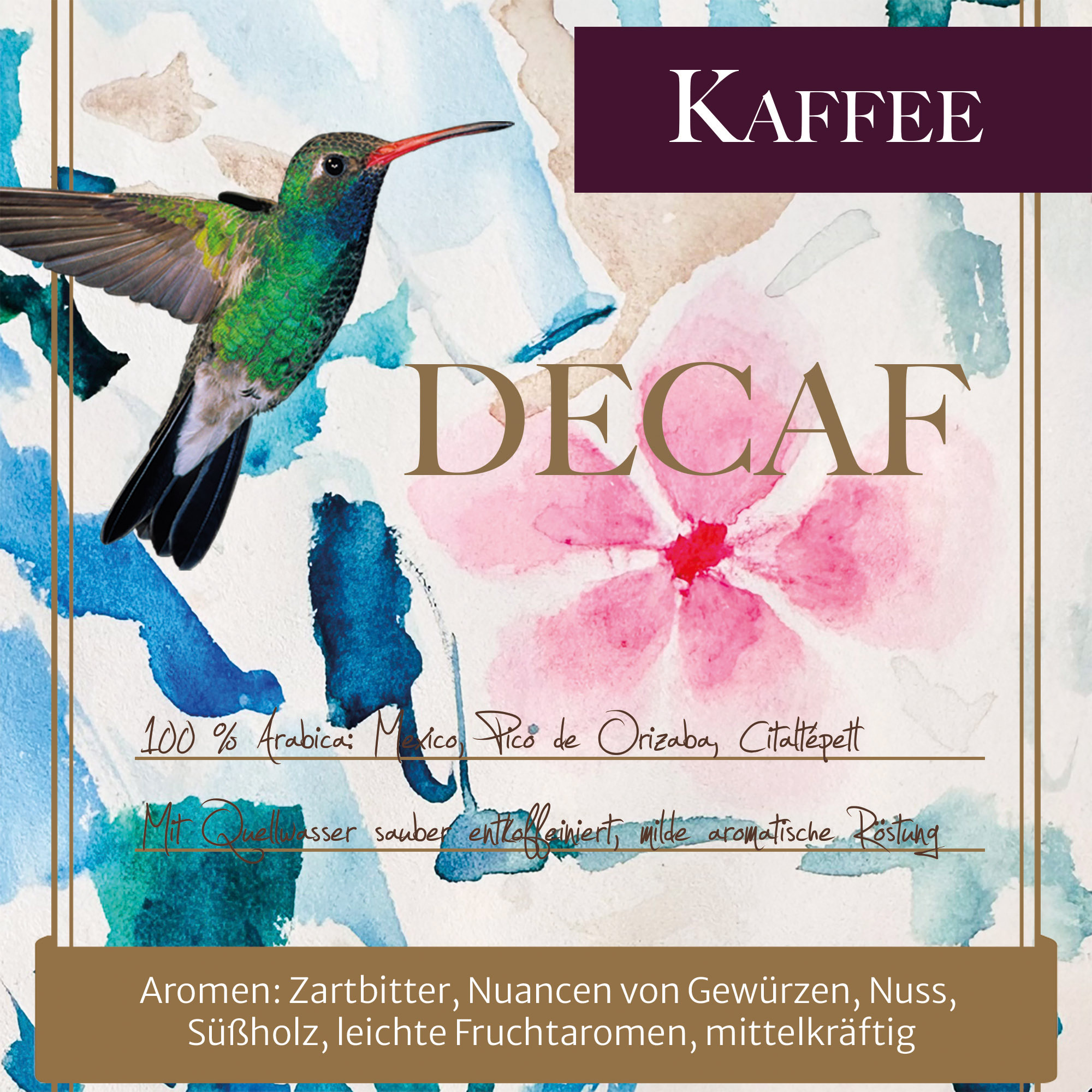 DECAF Kaffee, 350 g (entkoffeiniert), gemahlen