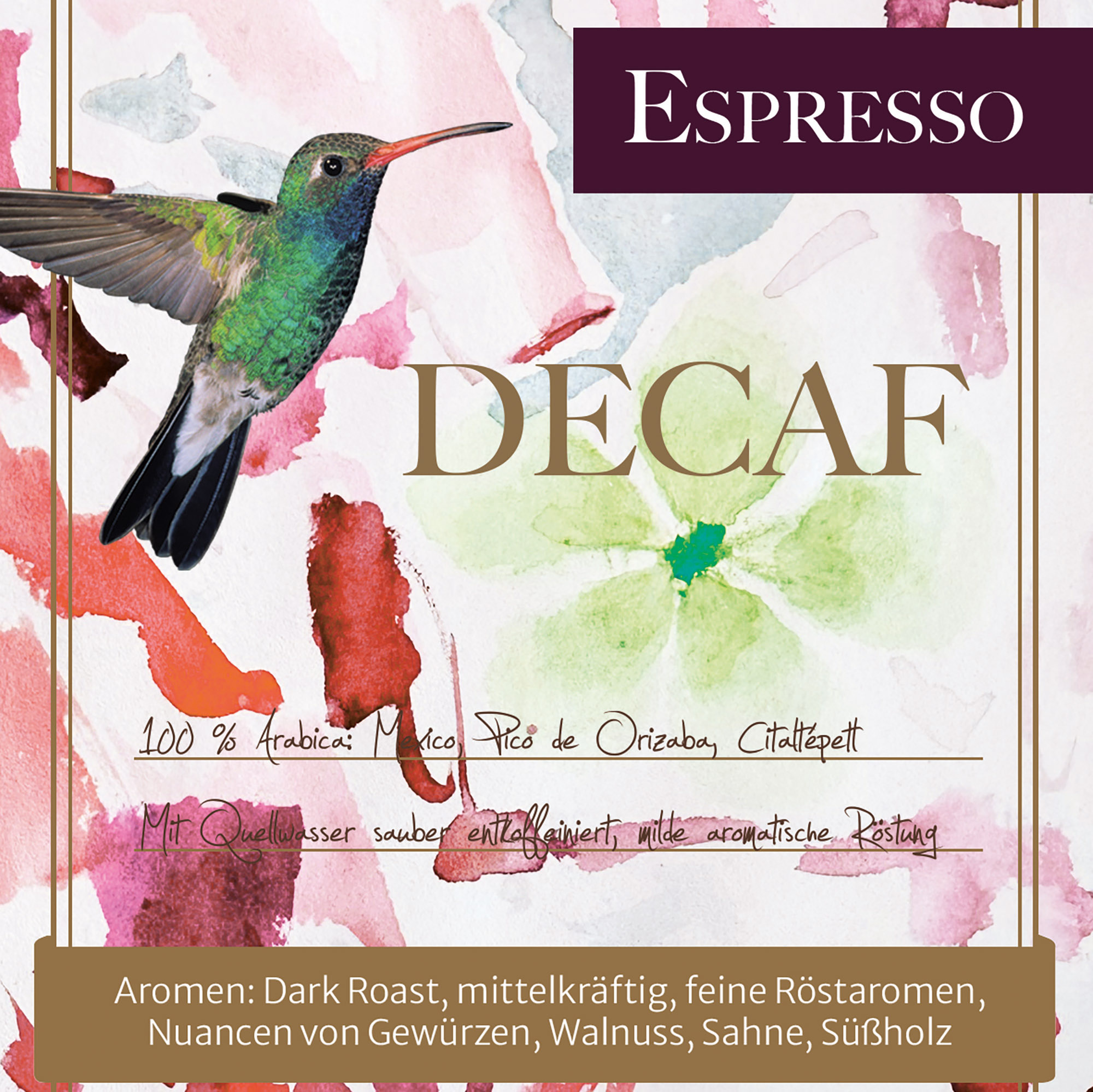 DECAF Espresso, 350 g (entkoffeiniert), gemahlen 