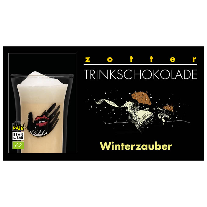 Trinkschokolade Winterzauber, Mandel-Kokos mit Zimt u. Orange