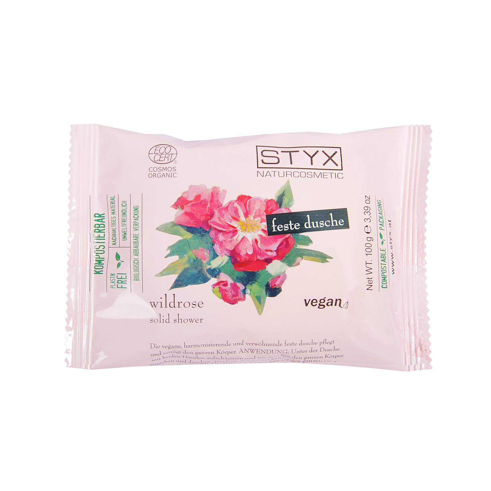 Wildrose Feste Dusche 100g