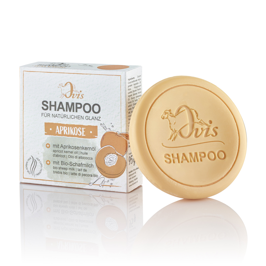 Shampoo-Seife, Aprikose für natürlichen Glanz