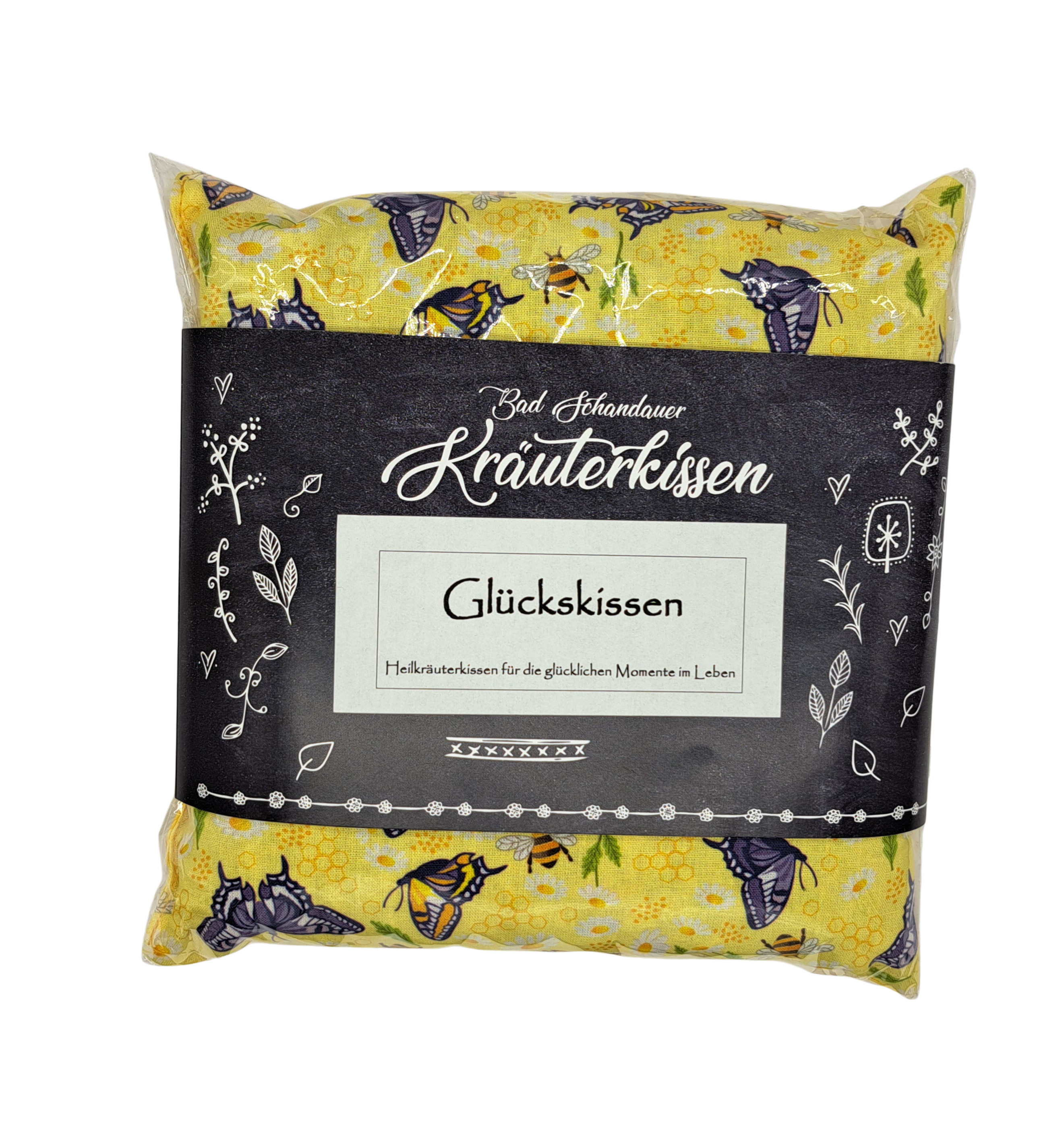 Glückskissen, Schmetterlinge gelb