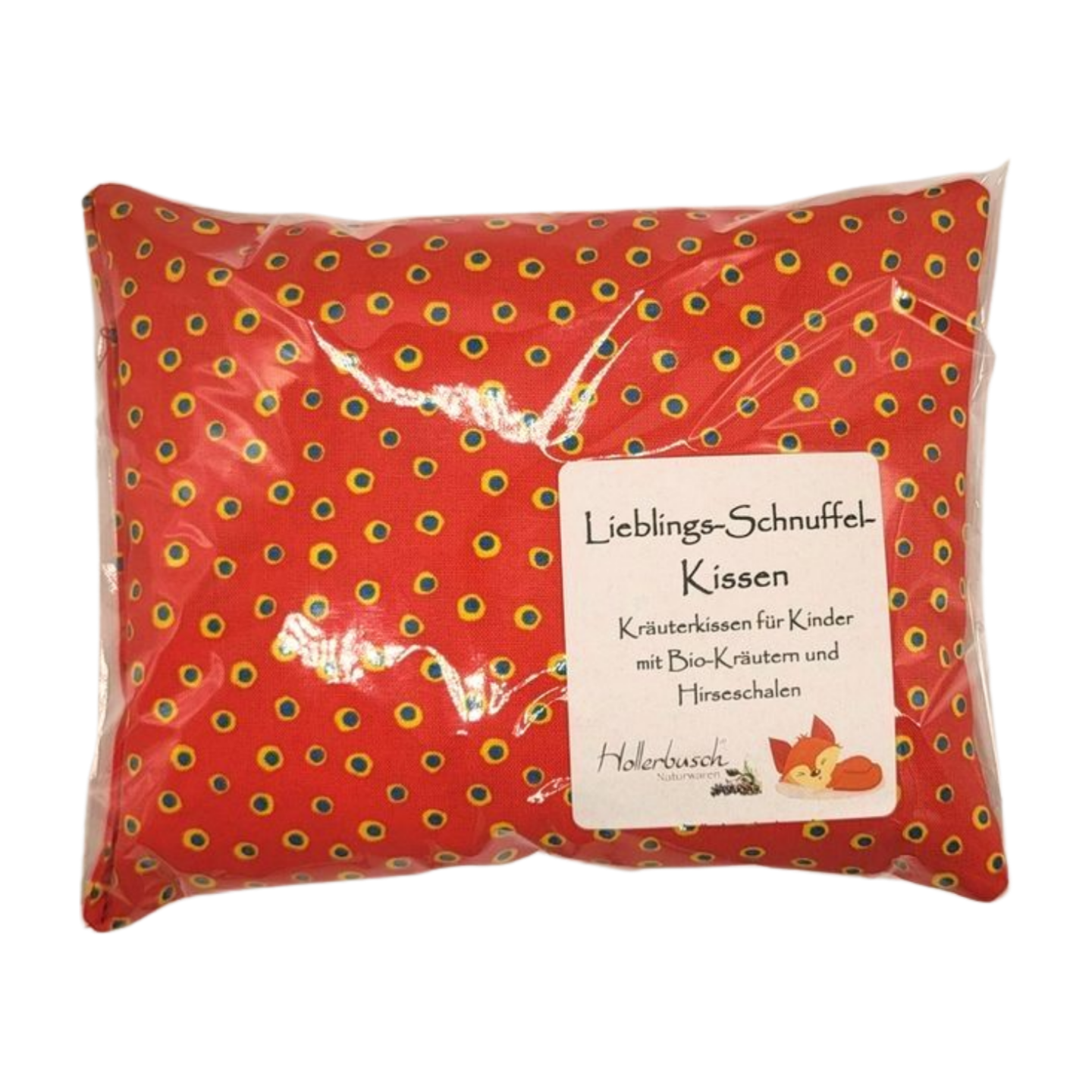 Lieblings Schnuffel Kissen, Rot mit Pünktchen